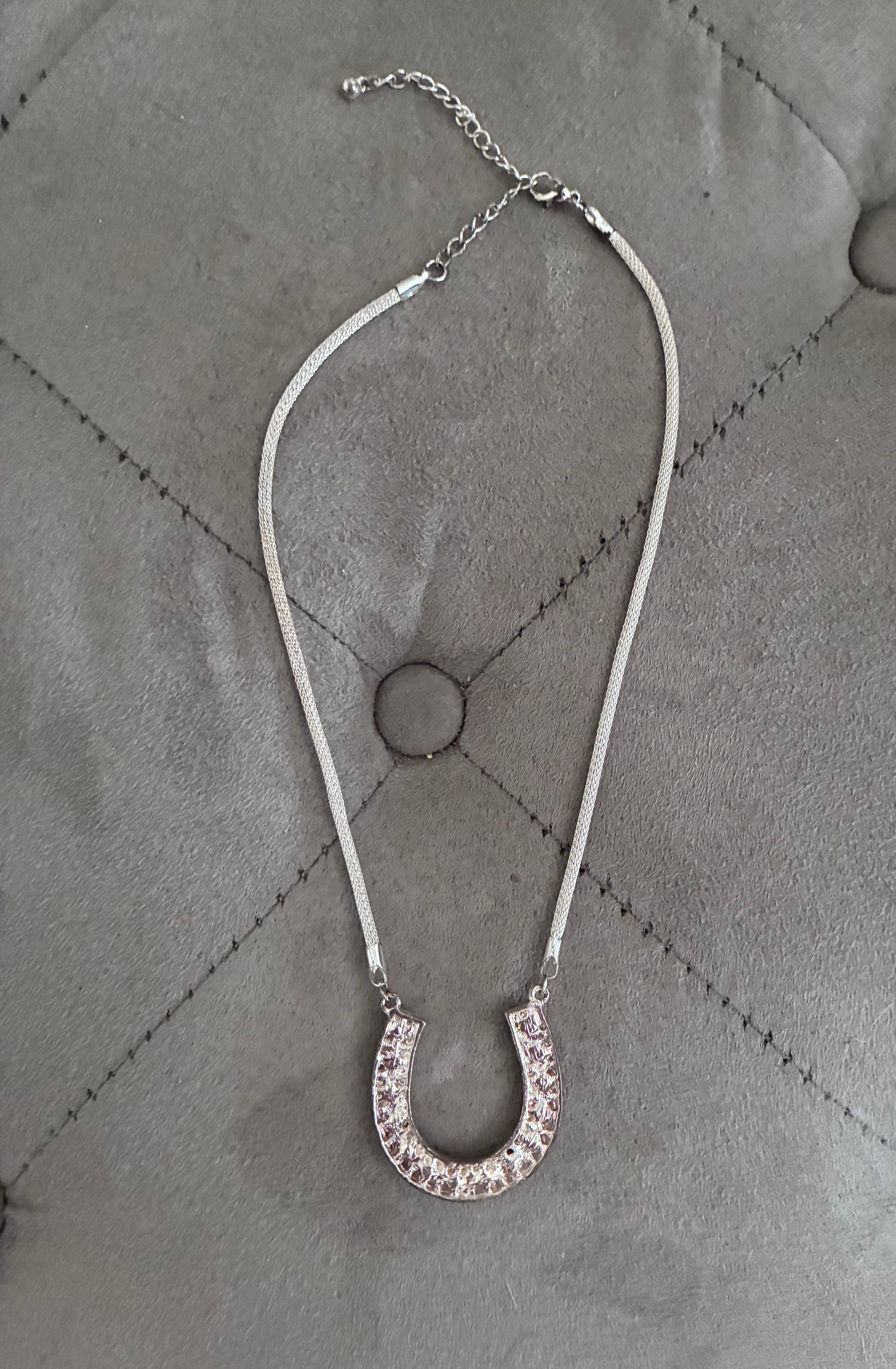 Lucky Horseshoe Crystal Necklace