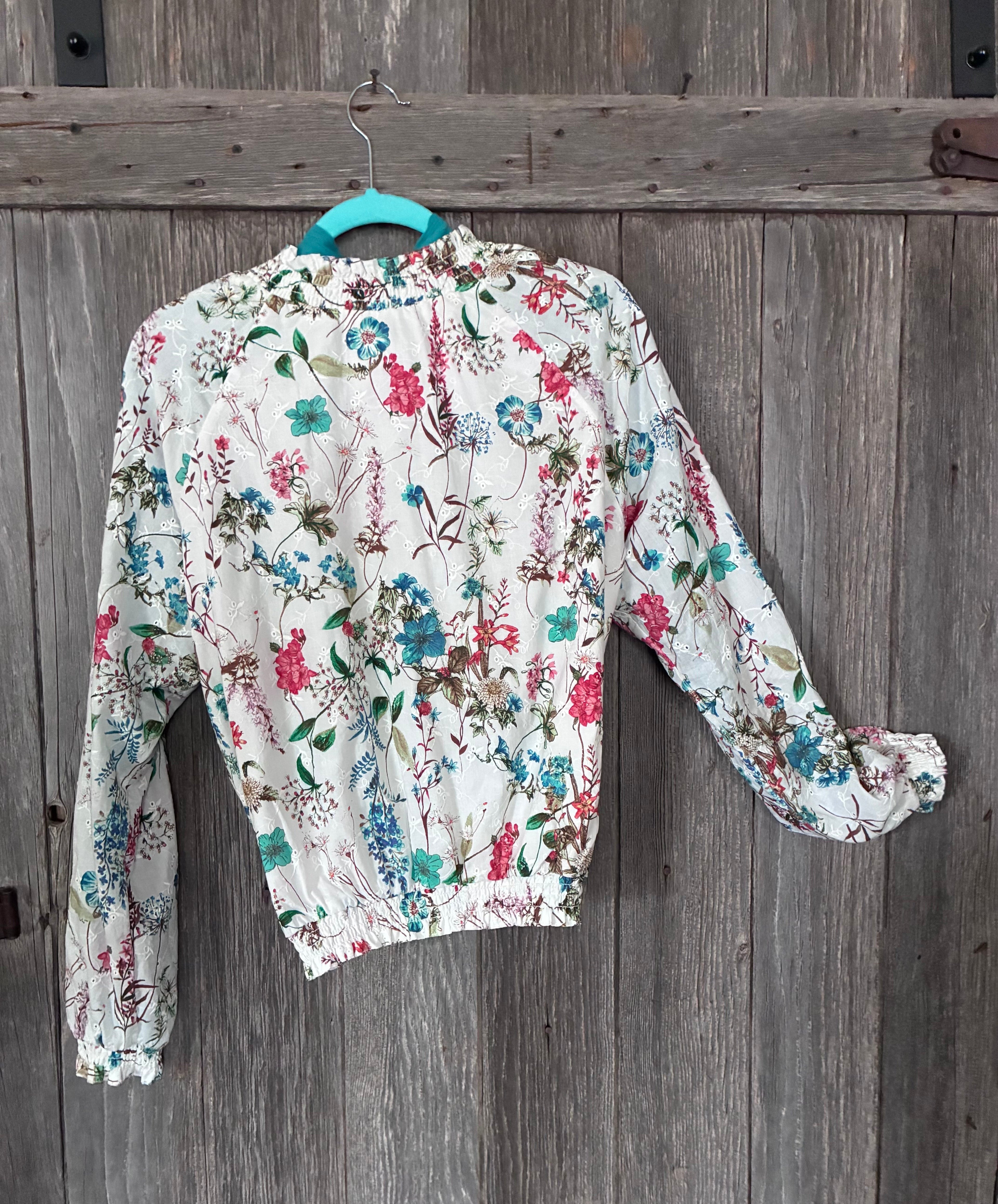 Sanctuary Floral Zip Bomber Jacket – Size L