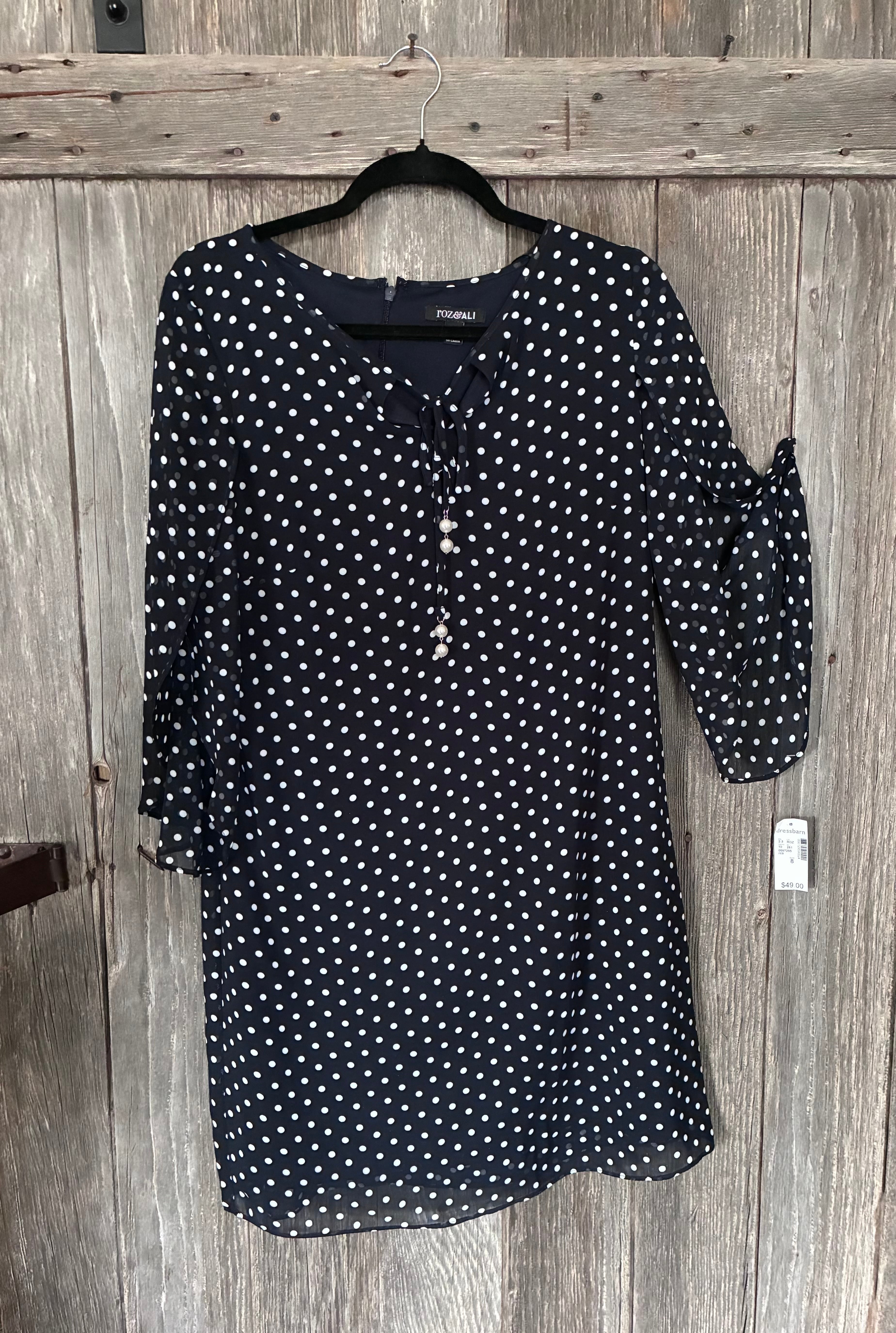 Roz & Ali Polka Dot Shift Dress