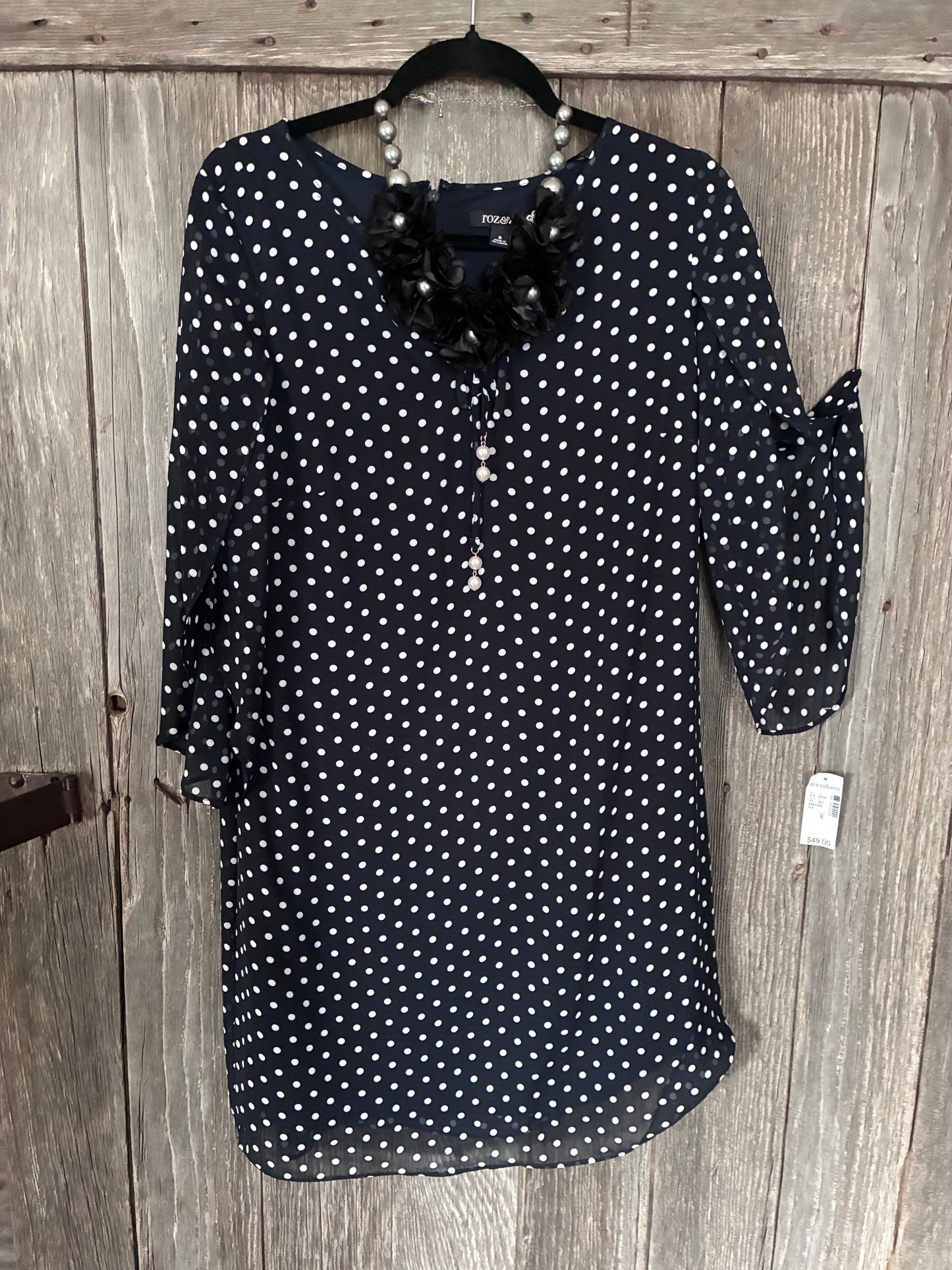 Roz & Ali Polka Dot Shift Dress
