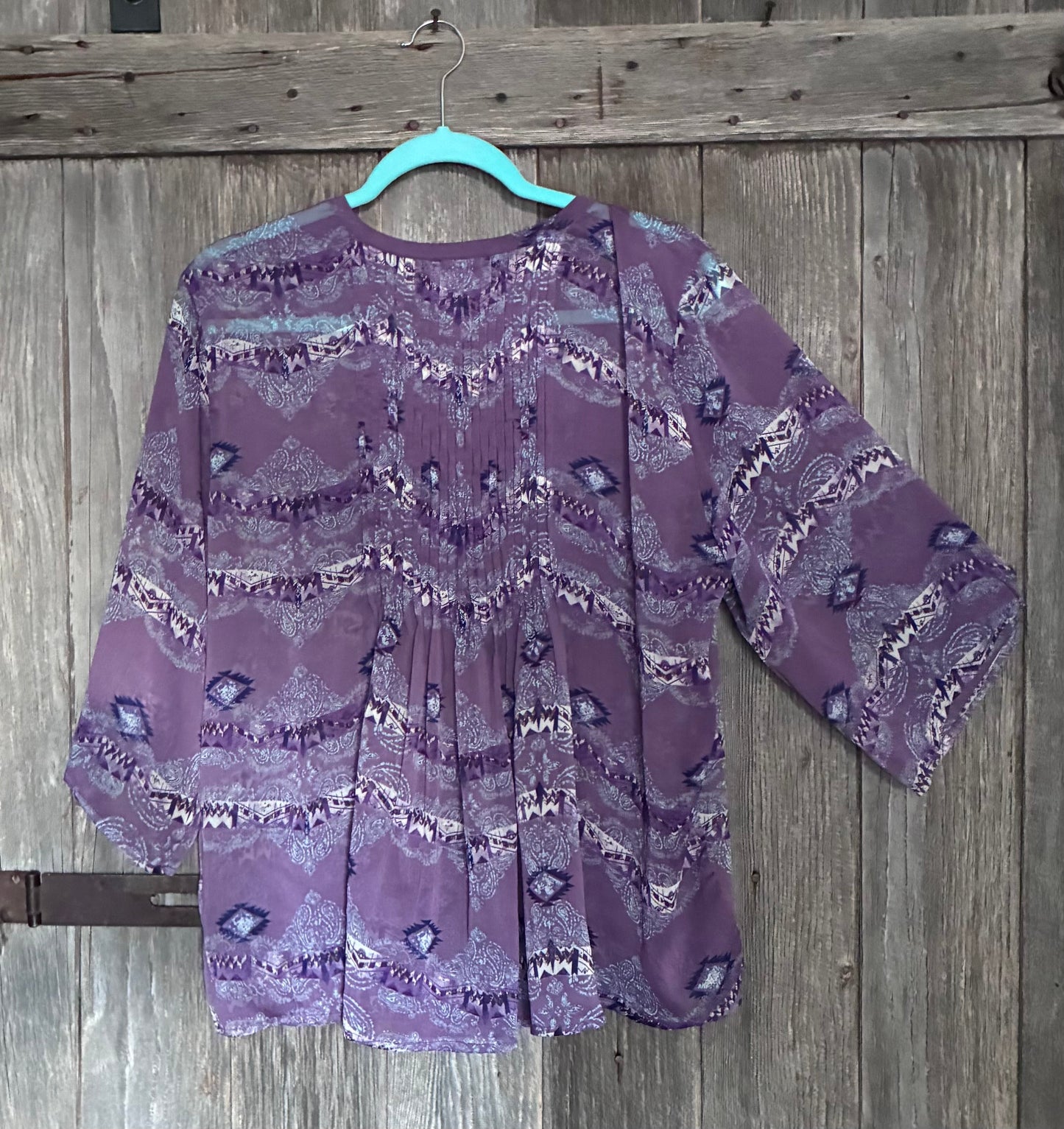 Shyanne Purple Aztec Paisley Top