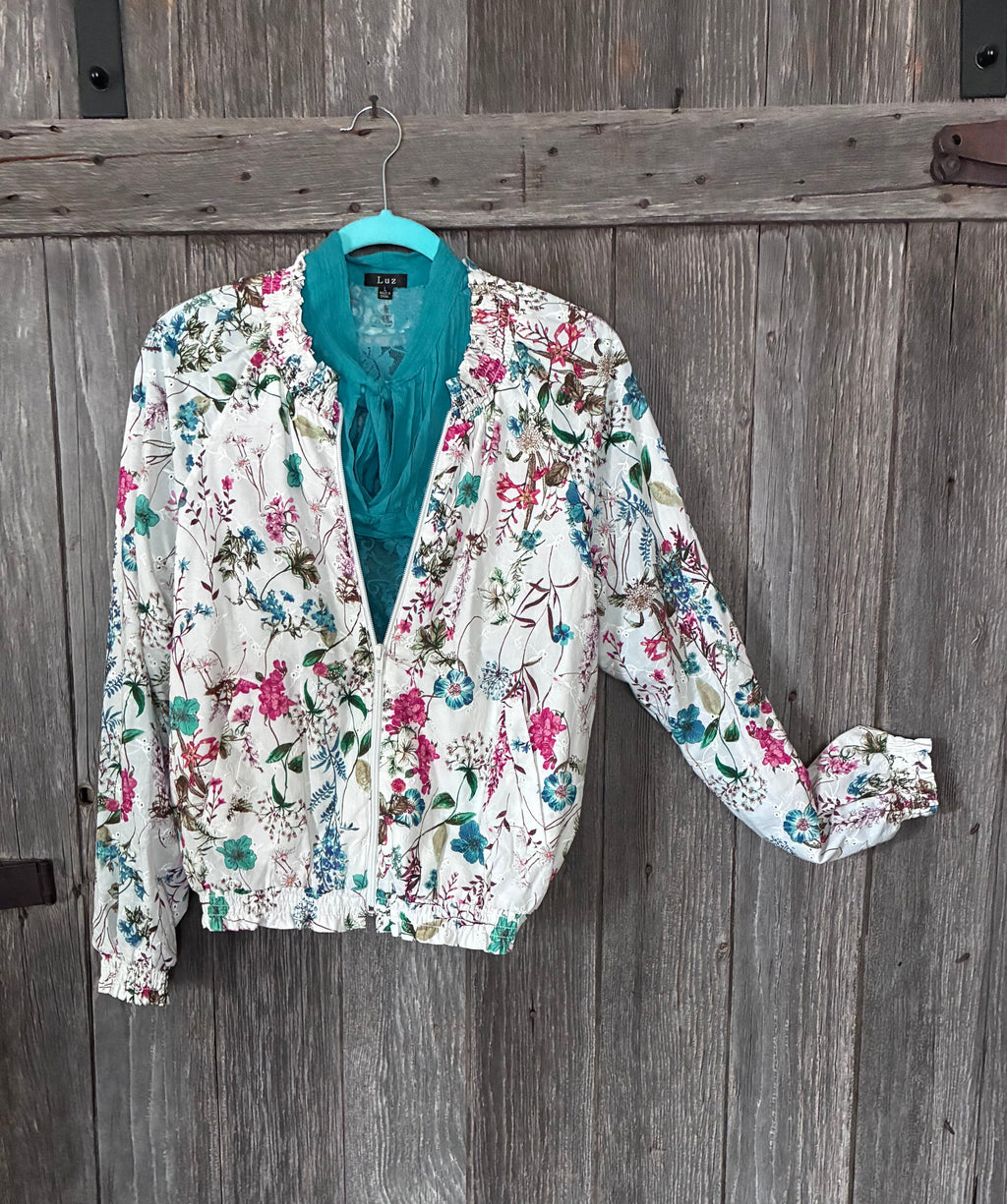 Sanctuary Floral Zip Bomber Jacket – Size L