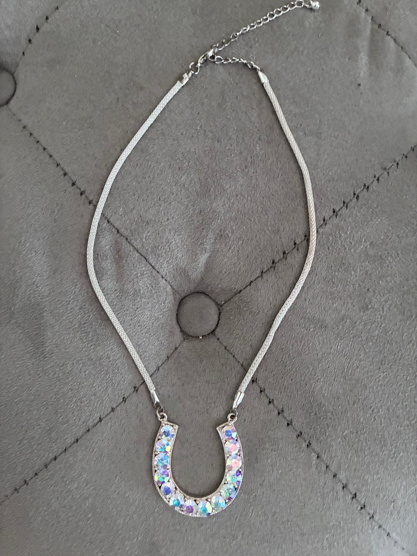 Lucky Horseshoe Crystal Necklace